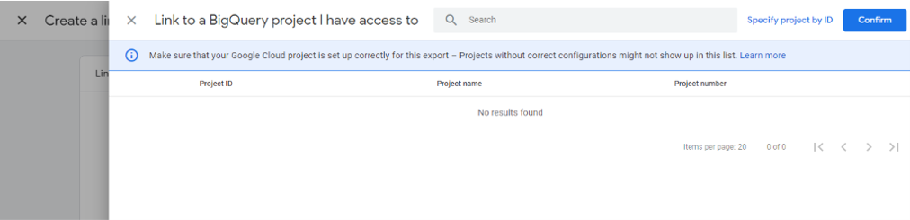 GA4_empty_list_BigQuery_projects