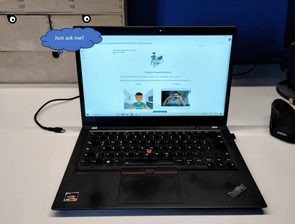 Laptop with furniture that had to be removed before the Adobe certification!