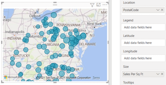 Native maps in PowerBI
