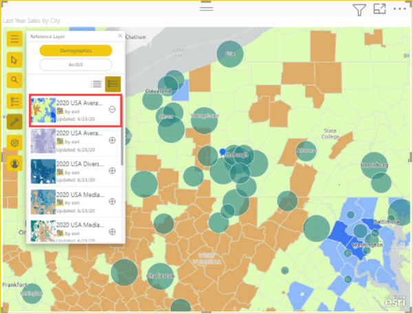 ArcGIS map which gives deep spatial insights