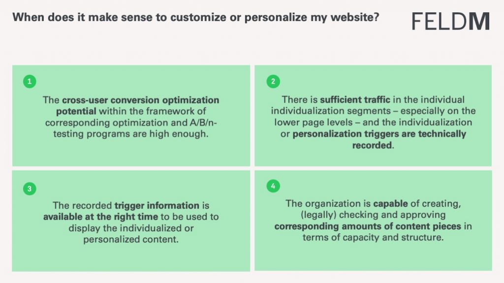 Summary: When does personalization make sense?